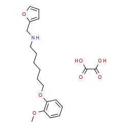 ChemSpider 2D Image | N-(2-Furylmethyl)-6-(2-methoxyphenoxy)-1-hexanamine ethanedioate (1:1) | C20H27NO7