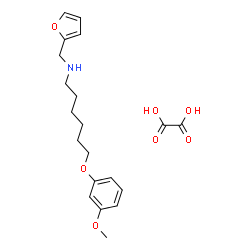 ChemSpider 2D Image | N-(2-Furylmethyl)-6-(3-methoxyphenoxy)-1-hexanamine ethanedioate (1:1) | C20H27NO7