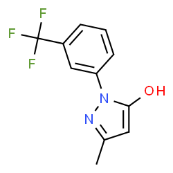 ChemSpider 2D Image | 3-Methyl-1-[3-(trifluoromethyl)phenyl]-1H-pyrazol-5-ol | C11H9F3N2O