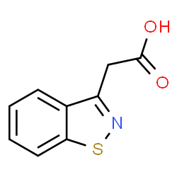 ChemSpider 2D Image | 1,2-Benzothiazol-3-ylacetic acid | C9H7NO2S