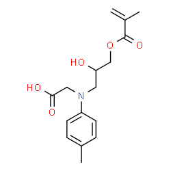 ChemSpider 2D Image | N-[2-Hydroxy-3-(methacryloyloxy)propyl]-N-(4-methylphenyl)glycine | C16H21NO5