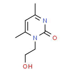 ChemSpider 2D Image | 1-(2-Hydroxyethyl)-4,6-dimethyl-2(1H)-pyrimidinone | C8H12N2O2