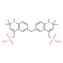 ChemSpider 2D Image | [Methylenebis(2,2-dimethyl-1,2-dihydroquinoline-6,4-diyl)]dimethanesulfonic acid | C25H30N2O6S2