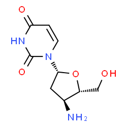 ChemSpider 2D Image | 3'-Amino-2',3'-dideoxyuridine | C9H13N3O4