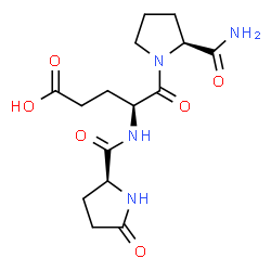 ChemSpider 2D Image | 5-Oxo-L-prolyl-L-alpha-glutamyl-L-prolinamide | C15H22N4O6