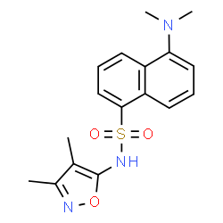 ChemSpider 2D Image | 5-(dimethylamino)-N-(3,4-dimethyl-5-isoxazolyl)-1-naphthalenesulfonamide | C17H19N3O3S