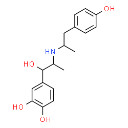 ChemSpider 2D Image | 4-(1-Hydroxy-2-{[1-(4-hydroxyphenyl)-2-propanyl]amino}propyl)-1,2-benzenediol | C18H23NO4