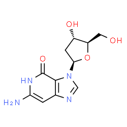 ChemSpider 2D Image | 6-Amino-3-(2-deoxy-beta-D-erythro-pentofuranosyl)-3,5-dihydro-4H-imidazo[4,5-c]pyridin-4-one | C11H14N4O4