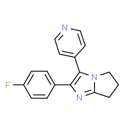 ChemSpider 2D Image | 2-(4-Fluorophenyl)-3-(4-pyridinyl)-6,7-dihydro-5H-pyrrolo[1,2-a]imidazole | C17H14FN3