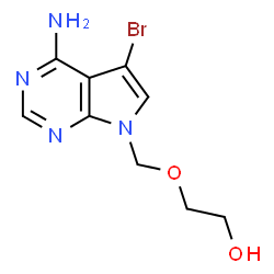 ChemSpider 2D Image | 2-[(4-Amino-5-bromo-7H-pyrrolo[2,3-d]pyrimidin-7-yl)methoxy]ethanol | C9H11BrN4O2