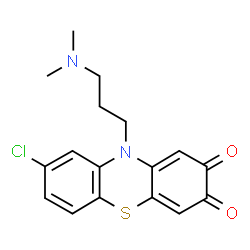 ChemSpider 2D Image | 8-Chloro-10-[3-(dimethylamino)propyl]-3H-phenothiazine-2,3(10H)-dione | C17H17ClN2O2S