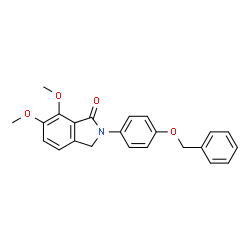 ChemSpider 2D Image | 2-[4-(Benzyloxy)phenyl]-6,7-dimethoxy-1-isoindolinone | C23H21NO4