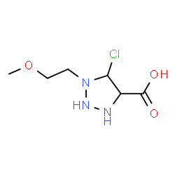 ChemSpider 2D Image | 5-Chloro-1-(2-methoxyethyl)-1,2,3-triazolidine-4-carboxylic acid | C6H12ClN3O3
