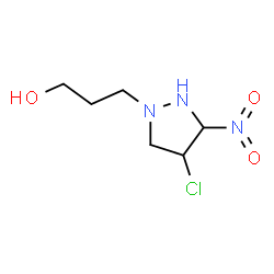 ChemSpider 2D Image | 3-(4-Chloro-3-nitro-1-pyrazolidinyl)-1-propanol | C6H12ClN3O3
