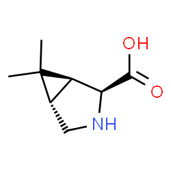ChemSpider 2D Image | (1S,2S,5S)-6,6-Dimethyl-3-azabicyclo[3.1.0]hexane-2-carboxylic acid | C8H13NO2