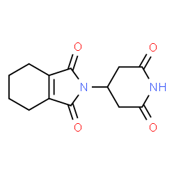 ChemSpider 2D Image | 2-(2,6-Dioxo-4-piperidinyl)-4,5,6,7-tetrahydro-1H-isoindole-1,3(2H)-dione | C13H14N2O4
