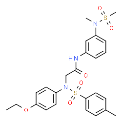 ChemSpider 2D Image | N~2~-(4-Ethoxyphenyl)-N-{3-[methyl(methylsulfonyl)amino]phenyl}-N~2~-[(4-methylphenyl)sulfonyl]glycinamide | C25H29N3O6S2