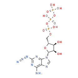 ChemSpider 2D Image | 2-Azidoadenosine 5'-(tetrahydrogen triphosphate) | C10H15N8O13P3