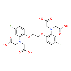 ChemSpider 2D Image | 2,2',2'',2'''-{1,2-Ethanediylbis[oxy(5-fluoro-2,1-phenylene)nitrilo]}tetraacetic acid | C22H22F2N2O10