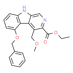 ChemSpider 2D Image | Ethyl 5-(benzyloxy)-4-(methoxymethyl)-9H-beta-carboline-3-carboxylate | C23H22N2O4