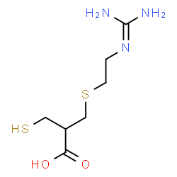 ChemSpider 2D Image | 2-(MERCAPTOMETHYL)-3-(GUANIDINOETHYLTHIO)PROPIONIC ACID | C7H15N3O2S2