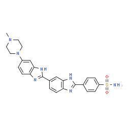 ChemSpider 2D Image | 4-[6-(4-Methyl-1-piperazinyl)-1H,3'H-2,5'-bibenzimidazol-2'-yl]benzenesulfonamide | C25H25N7O2S