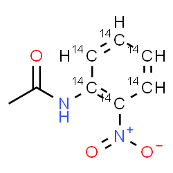 ChemSpider 2D Image | N-[2-Nitro(~14~C_6_)phenyl]acetamide | C214C6H8N2O3