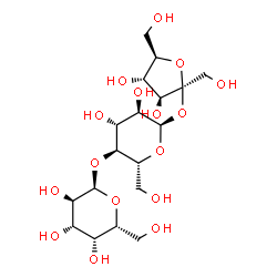 ChemSpider 2D Image | beta-D-Fructofuranosyl alpha-D-galactopyranosyl-(1->4)-alpha-D-glucopyranoside | C18H32O16