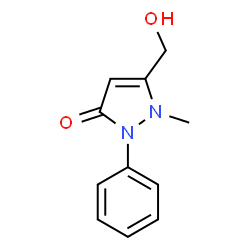 ChemSpider 2D Image | 1,2-DIHYDRO-5-(HYDROXYMETHYL)-1-METHYL-2-PHENYL-3H-PYRAZOL-3-ONE | C11H12N2O2