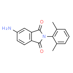 ChemSpider 2D Image | 5-Amino-2-(2,6-dimethylphenyl)isoindoline-1,3-dione | C16H14N2O2