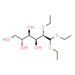 ChemSpider 2D Image | (2R,3R,4S,5S)-5,6,6-Tris(ethylsulfanyl)-1,2,3,4-hexanetetrol | C12H26O4S3