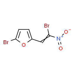 ChemSpider 2D Image | 2-Bromo-5-(2-bromo-2-nitrovinyl)furan | C6H3Br2NO3