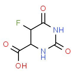 ChemSpider 2D Image | 5-Fluoro-2,6-dioxohexahydro-4-pyrimidinecarboxylic acid | C5H5FN2O4