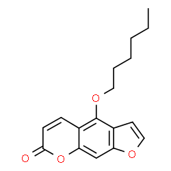 ChemSpider 2D Image | 4-(Hexyloxy)-7H-furo[3,2-g]chromen-7-one | C17H18O4
