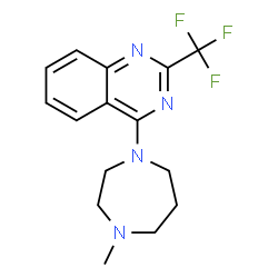 ChemSpider 2D Image | 4-(4-Methyl-1,4-diazepan-1-yl)-2-(trifluoromethyl)quinazoline | C15H17F3N4