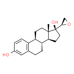 ChemSpider 2D Image | (17alpha,20R)-20,21-Epoxy-19-norpregna-1,3,5(10)-triene-3,17-diol | C20H26O3