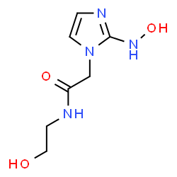 ChemSpider 2D Image | 2-[2-(Hydroxyamino)-1H-imidazol-1-yl]-N-(2-hydroxyethyl)acetamide | C7H12N4O3