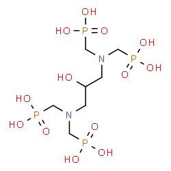 ChemSpider 2D Image | {(2-Hydroxy-1,3-propanediyl)bis[nitrilobis(methylene)]}tetrakis(phosphonic acid) | C7H22N2O13P4