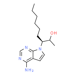 ChemSpider 2D Image | (3S)-3-(4-Amino-7H-pyrrolo[2,3-d]pyrimidin-7-yl)-2-nonanol | C15H24N4O