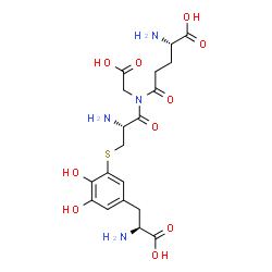 ChemSpider 2D Image | S-{5-[(2S)-2-Amino-2-carboxyethyl]-2,3-dihydroxyphenyl}-L-cysteinyl-N-L-gamma-glutamylglycine | C19H26N4O10S