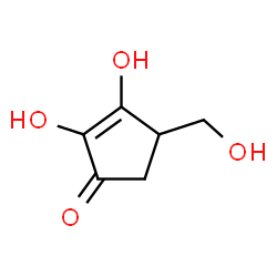ChemSpider 2D Image | 2,3-Dihydroxy-4-(hydroxymethyl)-2-cyclopenten-1-one | C6H8O4