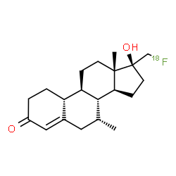 ChemSpider 2D Image | (7alpha,17beta)-17-[(~18~F)Fluoromethyl]-17-hydroxy-7-methylestr-4-en-3-one | C20H2918FO2