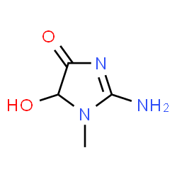ChemSpider 2D Image | 2-Amino-5-hydroxy-1-methyl-1,5-dihydro-4H-imidazol-4-one | C4H7N3O2