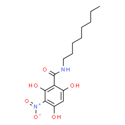 ChemSpider 2D Image | 2,4,6-Trihydroxy-3-nitro-N-octylbenzamide | C15H22N2O6