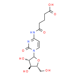 ChemSpider 2D Image | 1-(D-Arabinofuranosyl)-4-[(4-carboxybutanoyl)amino]-2(1H)-pyrimidinone | C14H19N3O8