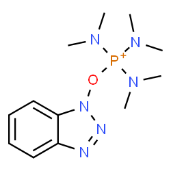ChemSpider 2D Image | (1H-Benzotriazol-1-yloxy)[tris(dimethylamino)]phosphonium | C12H22N6OP
