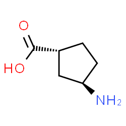 ChemSpider 2D Image | (1R,3R)-3-Aminocyclopentanecarboxylic acid | C6H11NO2