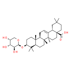 ChemSpider 2D Image | (3beta)-3-(beta-D-Arabinopyranosyloxy)olean-12-en-28-oic acid | C35H56O7