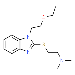 ChemSpider 2D Image | 2-((1-(2-Ethoxyethyl)-1H-benzimidazol-2-yl)thio)-N,N-dimethylethanamine | C15H23N3OS