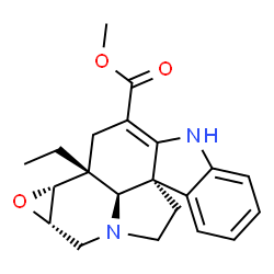 ChemSpider 2D Image | Methyl (6alpha,7alpha,19alpha)-2,3-didehydro-6,7-epoxyaspidospermidine-3-carboxylate | C21H24N2O3